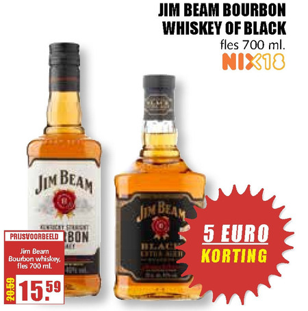 Jim Beam   bourbon folder aanbieding bij  MCD Supermarkt Basis - details