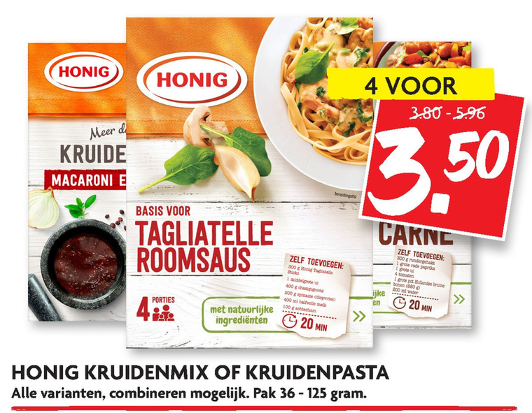 Honig   maaltijdmix folder aanbieding bij  Dekamarkt - details