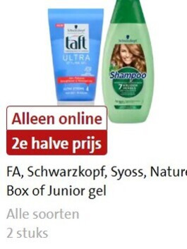 Schwarzkopf   shampoo, haargel folder aanbieding bij  Jumbo - details