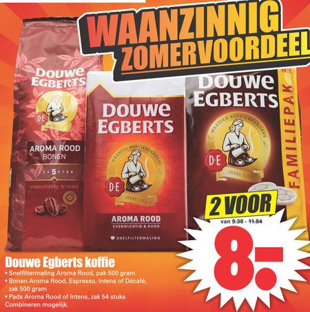 Douwe Egberts   koffie, koffiepad folder aanbieding bij  Dirk - details