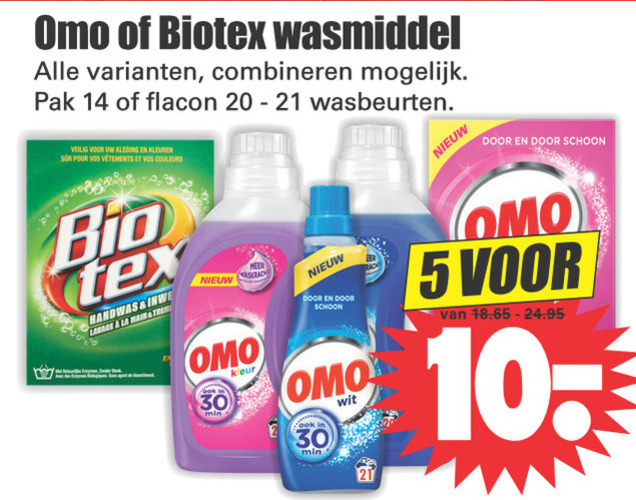 Biotex   handwasmiddel, wasmiddel folder aanbieding bij  Dirk - details