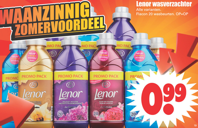 Lenor   wasverzachter folder aanbieding bij  Dirk - details