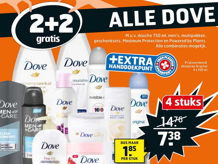 Dove   deodorant, bodylotion folder aanbieding bij  Trekpleister - details