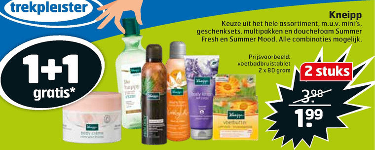 Kneipp   douchegel, badolie folder aanbieding bij  Trekpleister - details