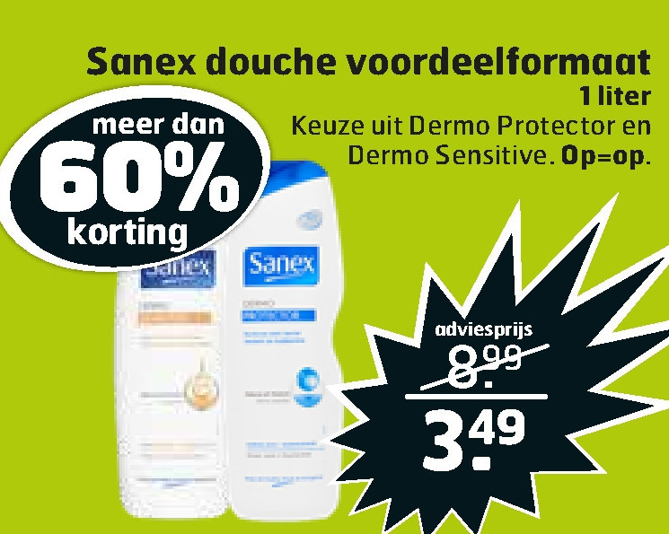 Sanex   douchegel folder aanbieding bij  Trekpleister - details