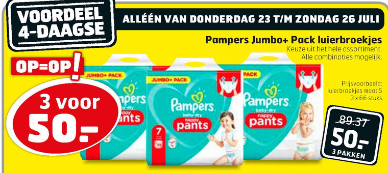 Pampers   luierbroekjes folder aanbieding bij  Trekpleister - details