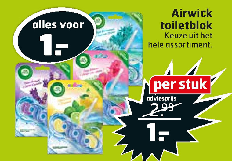 Airwick   toiletblok folder aanbieding bij  Trekpleister - details