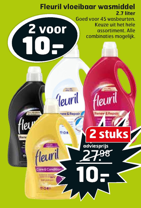 Fleuril   wasmiddel folder aanbieding bij  Trekpleister - details