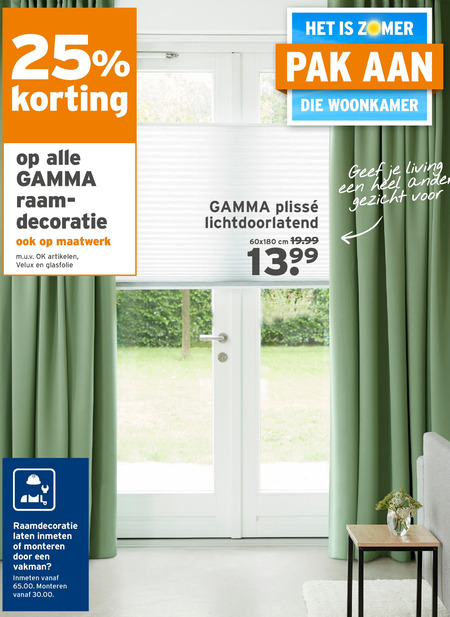 Gamma Huismerk   jaloezie, raamdecoratie folder aanbieding bij  Gamma - details