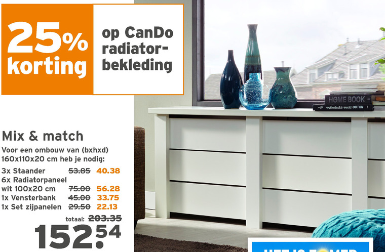 Cando   radiatorbekleding folder aanbieding bij  Gamma - details