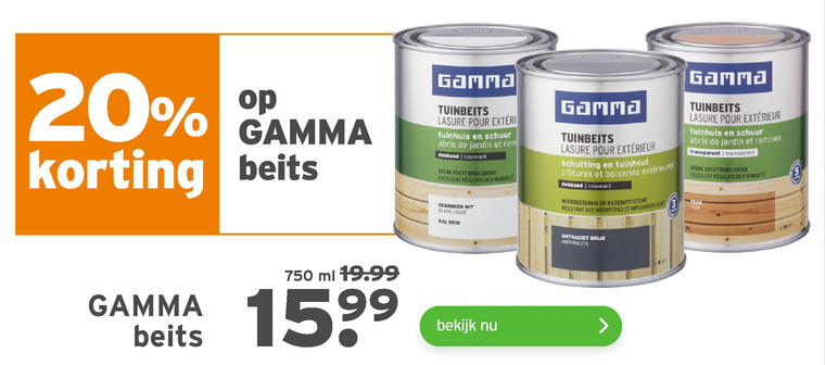 uitdrukking Memo Bevatten Gamma Huismerk beits folder aanbieding bij Gamma - details