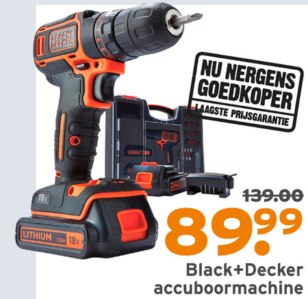 Black and Decker   accuboormachine folder aanbieding bij  Gamma - details