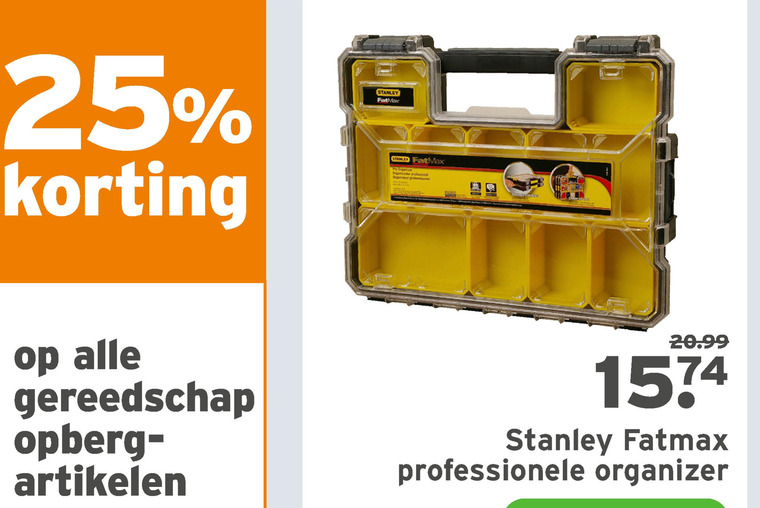 Stanley gereedschapswagen folder aanbieding Gamma - details