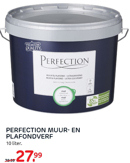 Perfection   plafondverf, muurverf folder aanbieding bij  Praxis - details