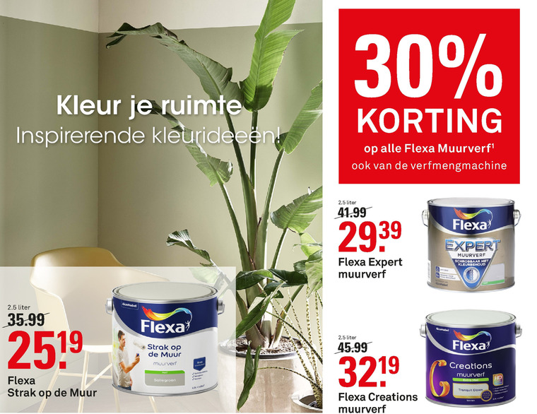 Flexa   muurverf, mengverf folder aanbieding bij  Karwei - details