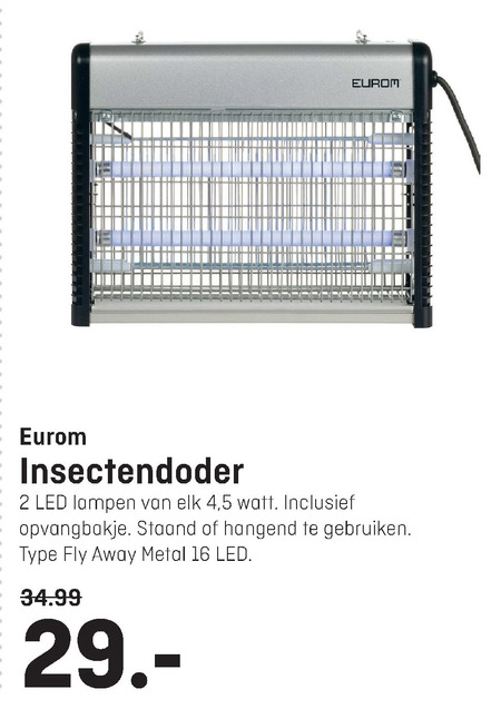 Eurom   insectenbestrijdingslamp folder aanbieding bij  Multimate - details