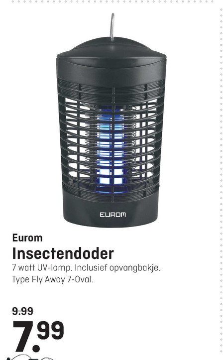 Eurom   insectenbestrijdingslamp folder aanbieding bij  Hubo - details