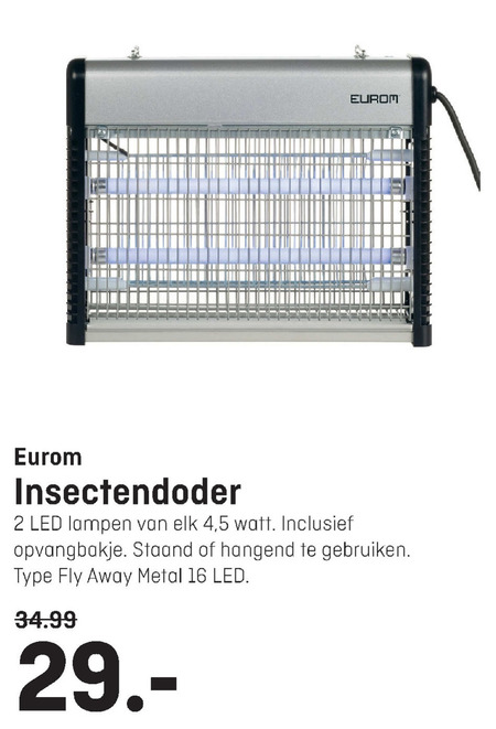 Eurom   insectenbestrijdingslamp folder aanbieding bij  Hubo - details