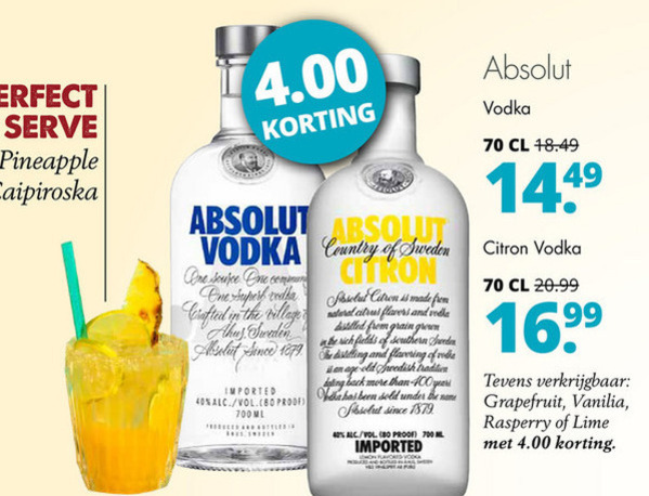 Absolut   wodka folder aanbieding bij  Mitra - details