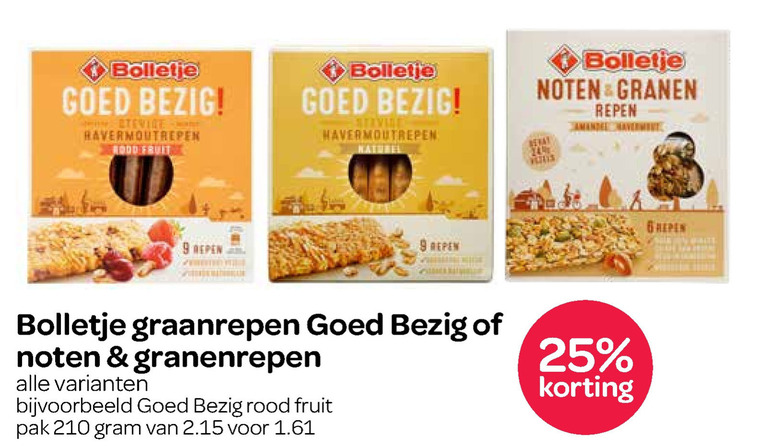 Bolletje   mueslireep folder aanbieding bij  Spar - details