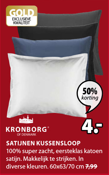 Kronborg   kussensloop folder aanbieding bij  Jysk - details