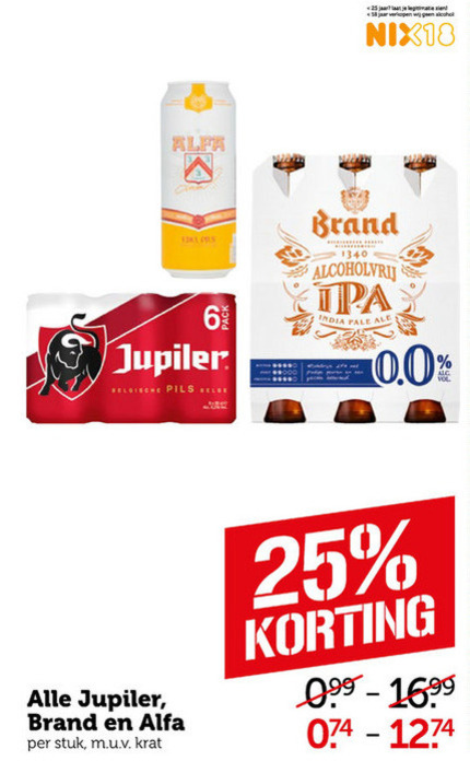 Alfa   flesje bier, blikje bier folder aanbieding bij  Coop - details