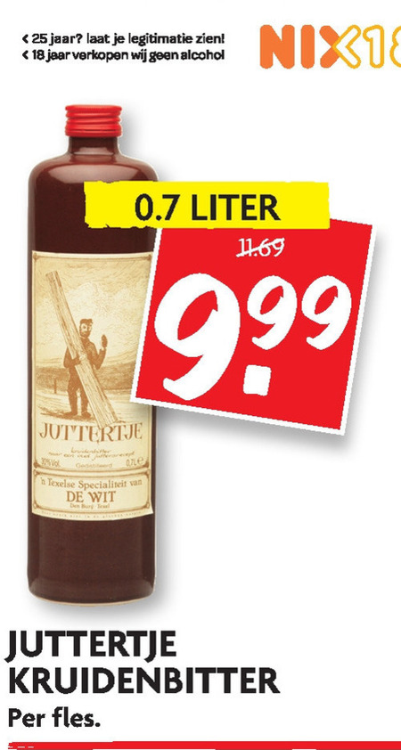 Juttertje   kruidenbitter folder aanbieding bij  Dekamarkt - details