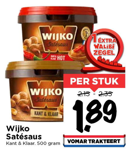 Wijko   satesaus folder aanbieding bij  Vomar - details