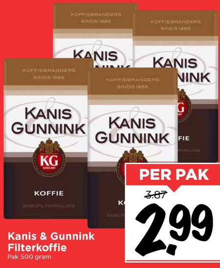 Kanis en Gunnink   koffie folder aanbieding bij  Vomar - details