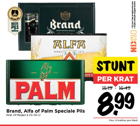 Brand   krat bier folder aanbieding bij  Vomar - details