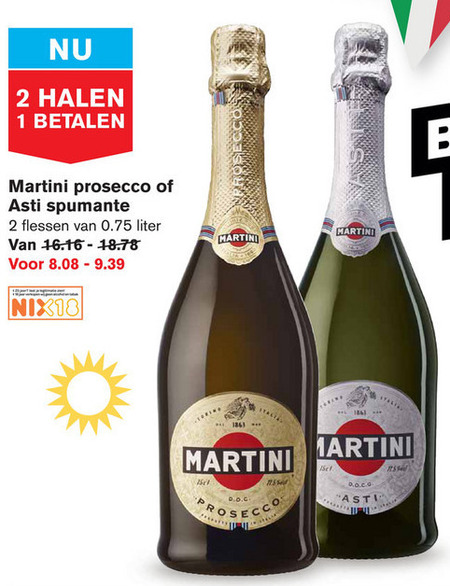 Martini   prosecco folder aanbieding bij  Hoogvliet - details