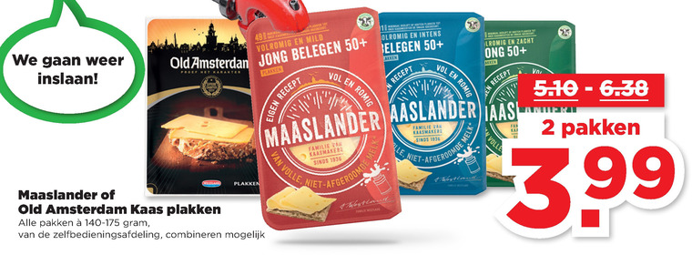 Maaslander   kaasplakken folder aanbieding bij  Plus - details