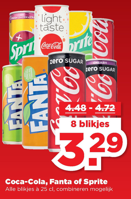 Coca-Cola   frisdrank, cola folder aanbieding bij  Plus - details