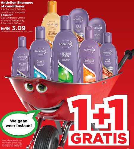 Andrelon   conditioner, shampoo folder aanbieding bij  Plus - details