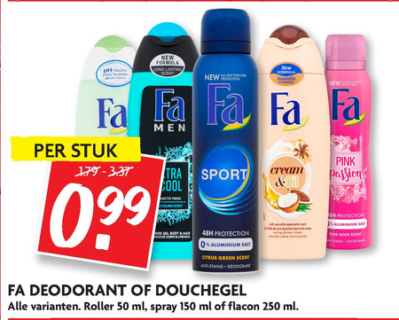 Fa   deodorant, douchegel folder aanbieding bij  Dekamarkt - details