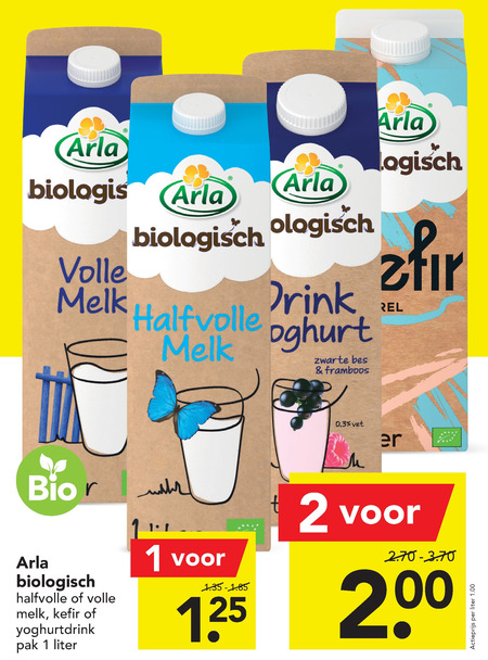 Arla   drinkyoghurt, melk folder aanbieding bij  Deen - details