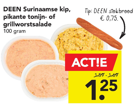 Deen Huismerk   salade folder aanbieding bij  Deen - details