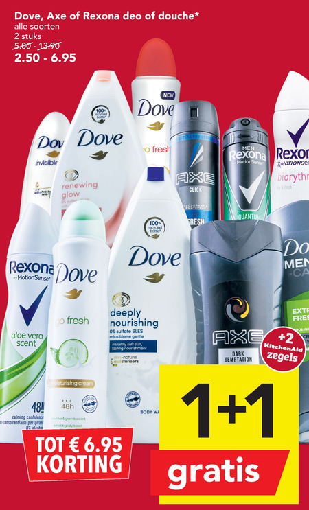 Axe   deodorant, douchegel folder aanbieding bij  Deen - details