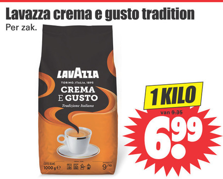 Lavazza   koffiebonen folder aanbieding bij  Dirk - details