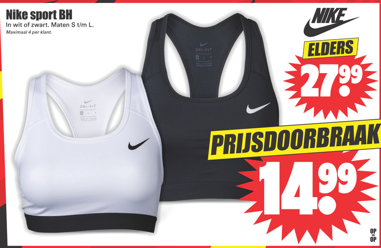 Nike   sport bh folder aanbieding bij  Dirk - details