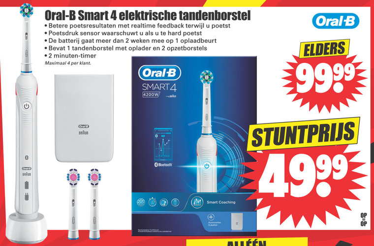 Braun Oral-B   electrische tandenborstel folder aanbieding bij  Dirk - details