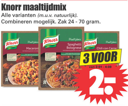 Knorr   maaltijdmix folder aanbieding bij  Dirk - details