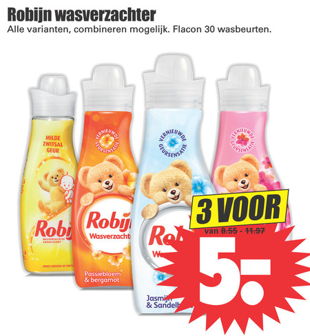 Robijn   wasverzachter folder aanbieding bij  Dirk - details