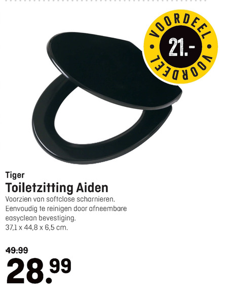 Tiger   toiletzitting folder aanbieding bij  Hubo - details