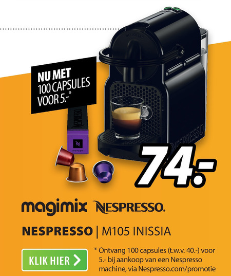 Bladeren verzamelen een miljoen Kijker Magimix nespresso apparaat folder aanbieding bij Expert - details