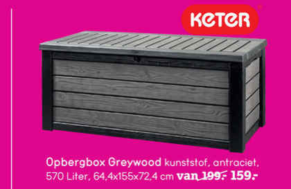 Keter   tuinstoelkussenbox folder aanbieding bij  Leenbakker - details