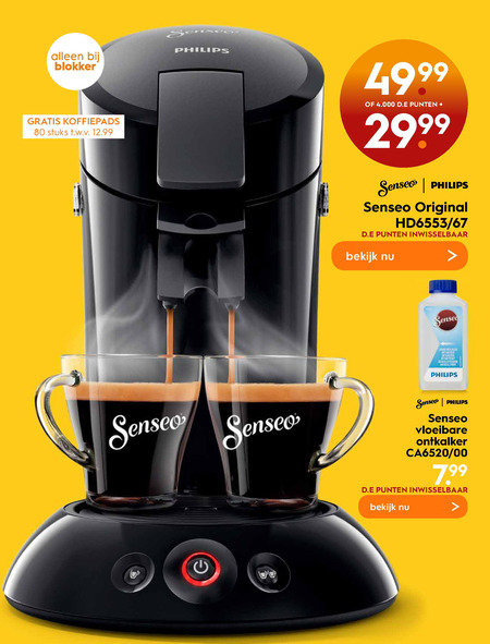 koffiepadmachine aanbieding bij Blokker details