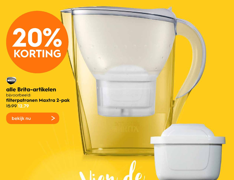 Brita   waterfilter, waterfilterpatroon folder aanbieding bij  Blokker - details