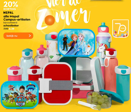 Mepal   lunchbox, schoolbeker folder aanbieding bij  Blokker - details