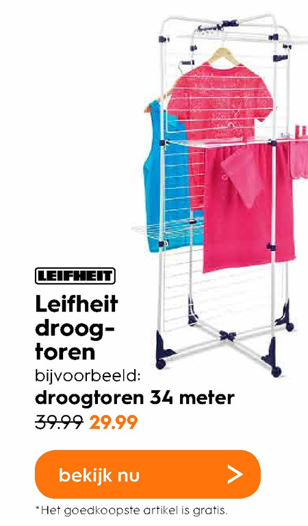 Boek Ontwikkelen Verzakking Leifheit droogrek folder aanbieding bij Blokker - details